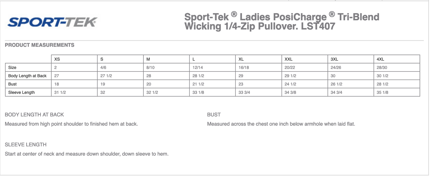 Sport-Tek ® Ladies PosiCharge ® Tri-Blend Wicking 1/4-Zip Pullover