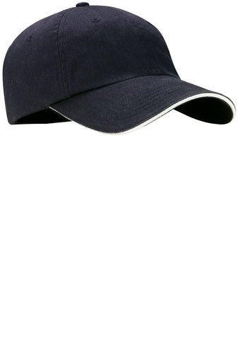 Port Authority® Sandwich Bill Cap with Striped Closure