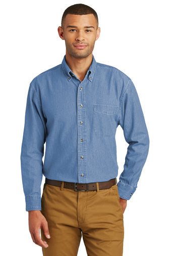 Port & Company® - Long Sleeve Value Denim Shirt