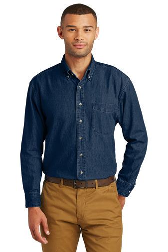 Port & Company® - Long Sleeve Value Denim Shirt