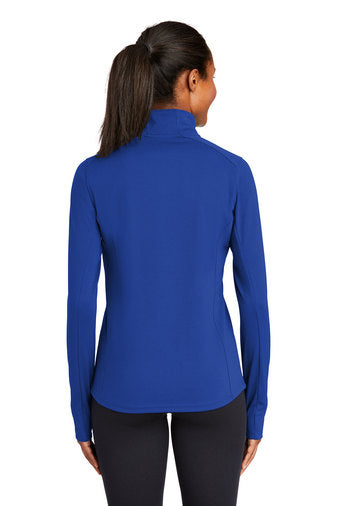 Sport-Tek® Ladies Sport-Wick® Textured 1/4-Zip Pullover