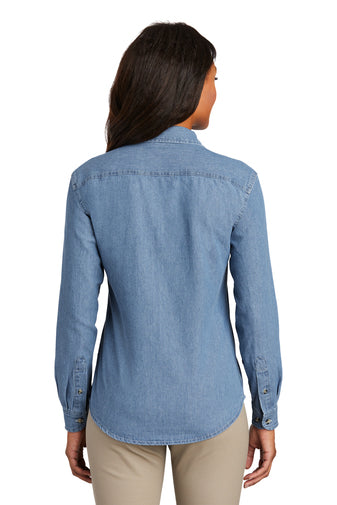 Port & Company® - Ladies Long Sleeve Value Denim Shirt