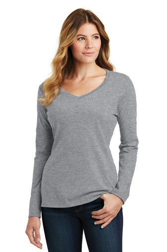 Port & Company® Ladies Long Sleeve Fan Favorite™ V-Neck Tee