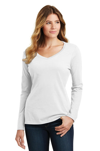 Port & Company® Ladies Long Sleeve Fan Favorite™ V-Neck Tee