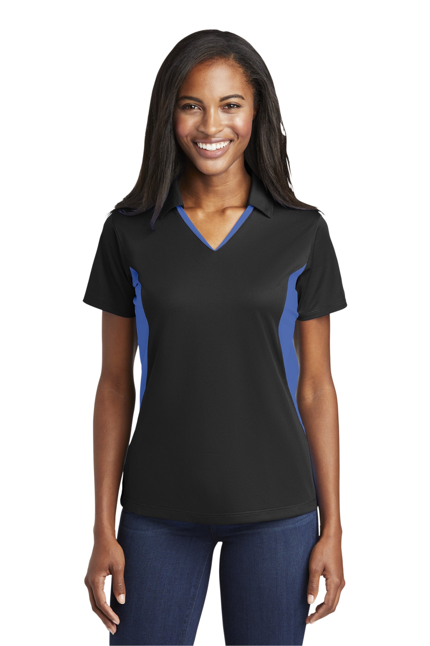 Sport-Tek® Ladies Side Blocked Micropique Sport-Wick® Polo