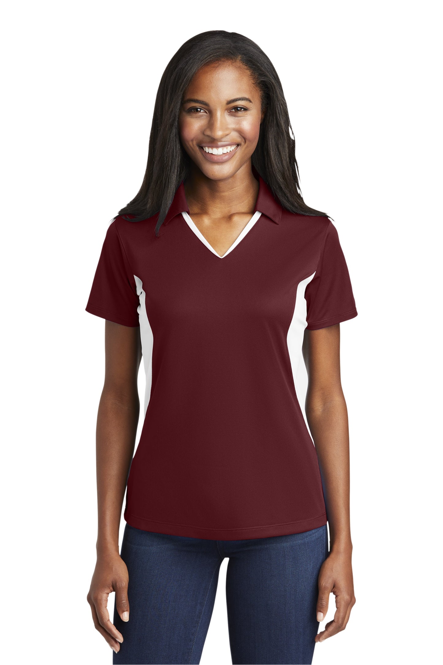 Sport-Tek® Ladies Side Blocked Micropique Sport-Wick® Polo