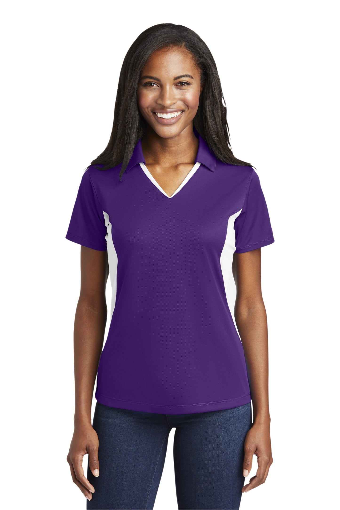 Sport-Tek® Ladies Side Blocked Micropique Sport-Wick® Polo