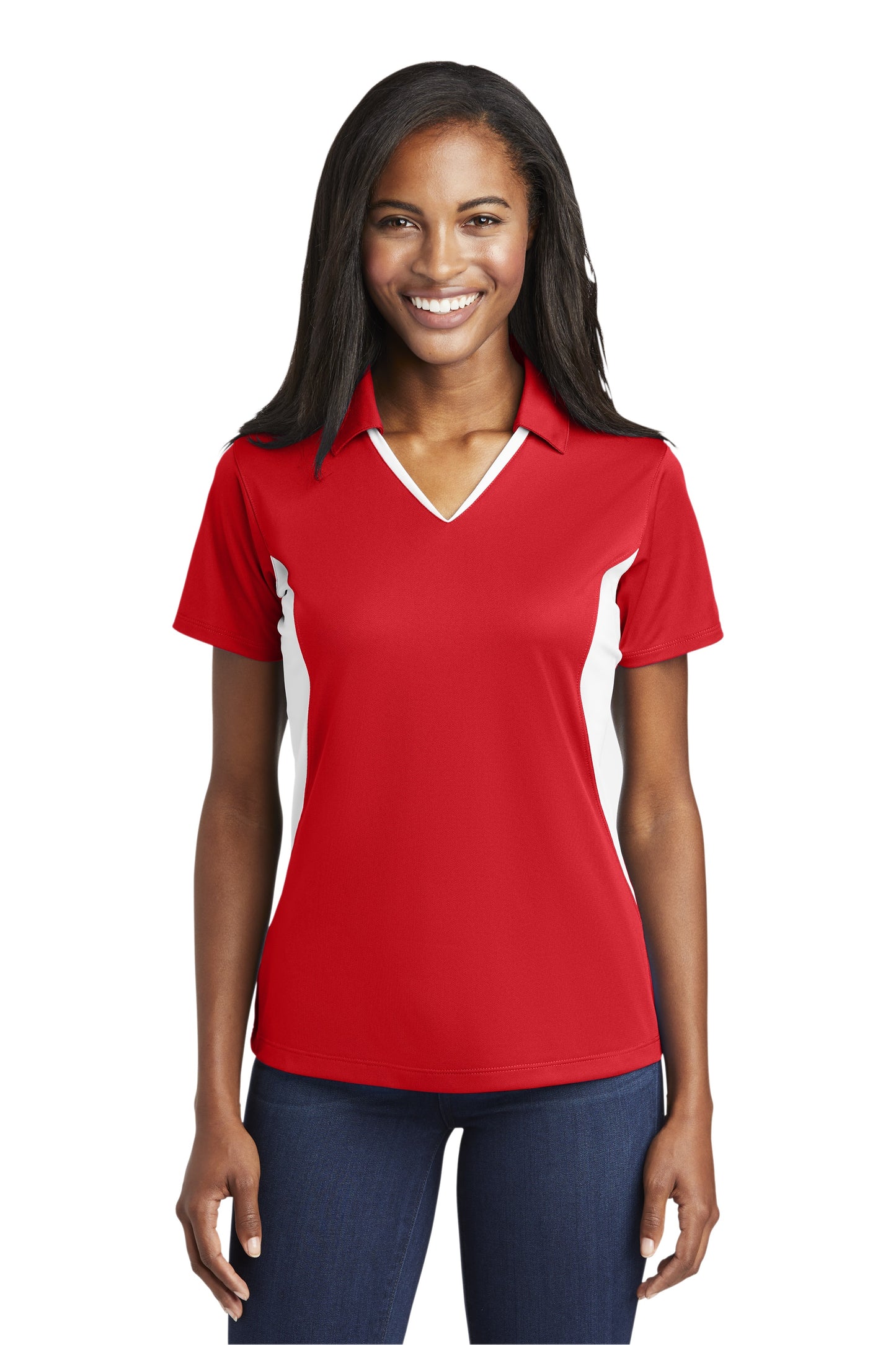 Sport-Tek® Ladies Side Blocked Micropique Sport-Wick® Polo