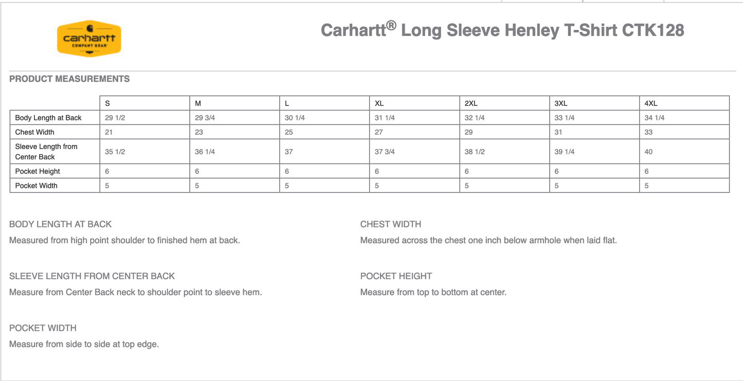 Carhartt® Long Sleeve Henley T-Shirt