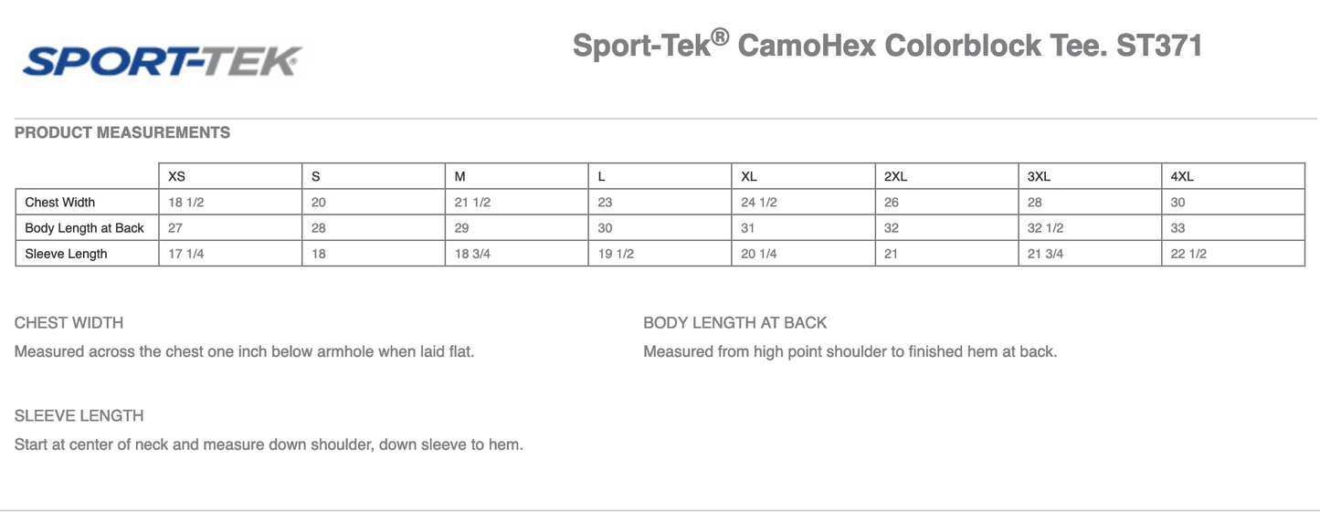 Sport-Tek® CamoHex Colorblock Tee