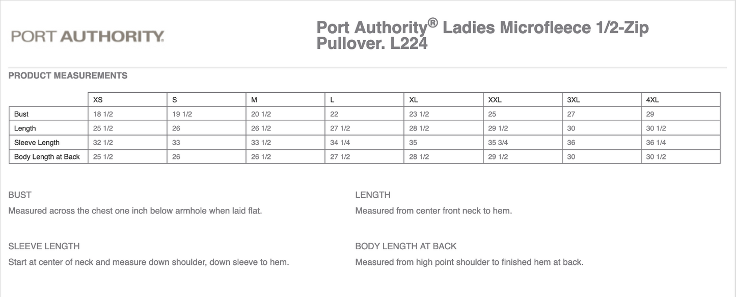 Port Authority® Ladies Microfleece 1/2-Zip Pullover